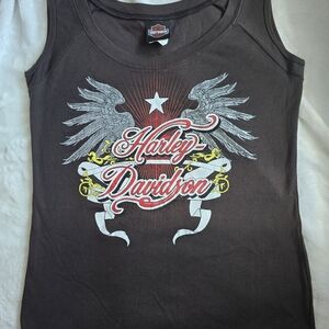 Harley-Davidson Brown Tank Top